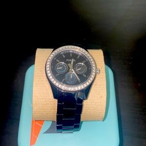 Authentic Black Fossil Watch